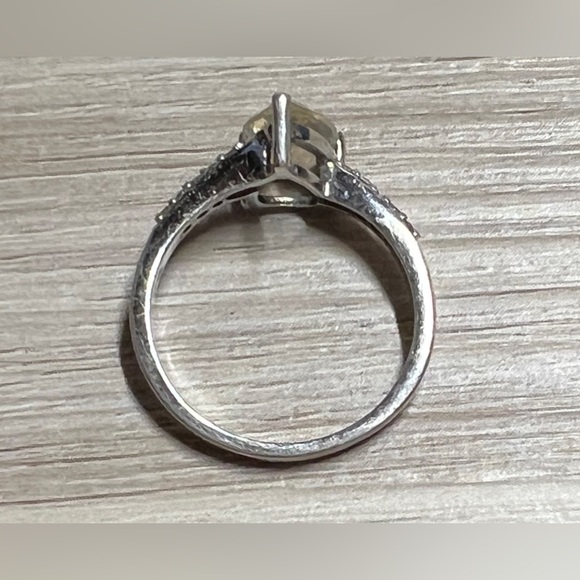 Designer TGGC Sterling Silver Prasiolite & White Topaz Ring, Size 8.75, 3.1g - Picture 6 of 11